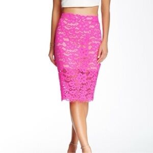 Trina Turk Bretta Lace Pencil Skirt
